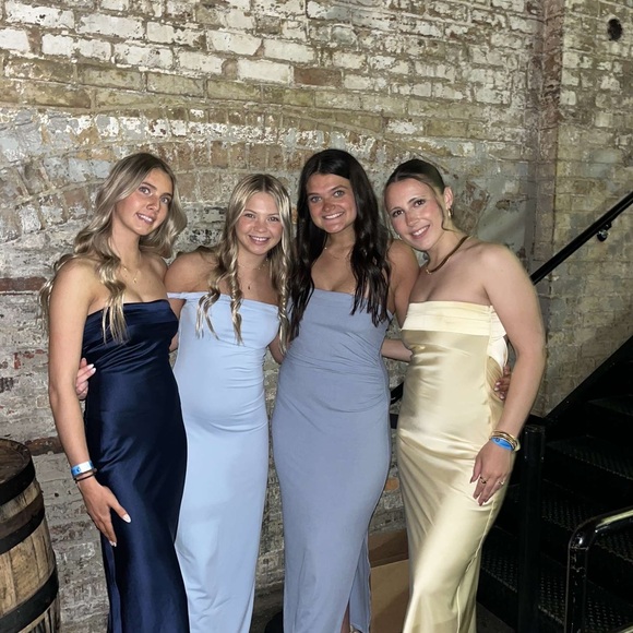 Elegant Light Blue Women's Dress - Picture 2 of 2